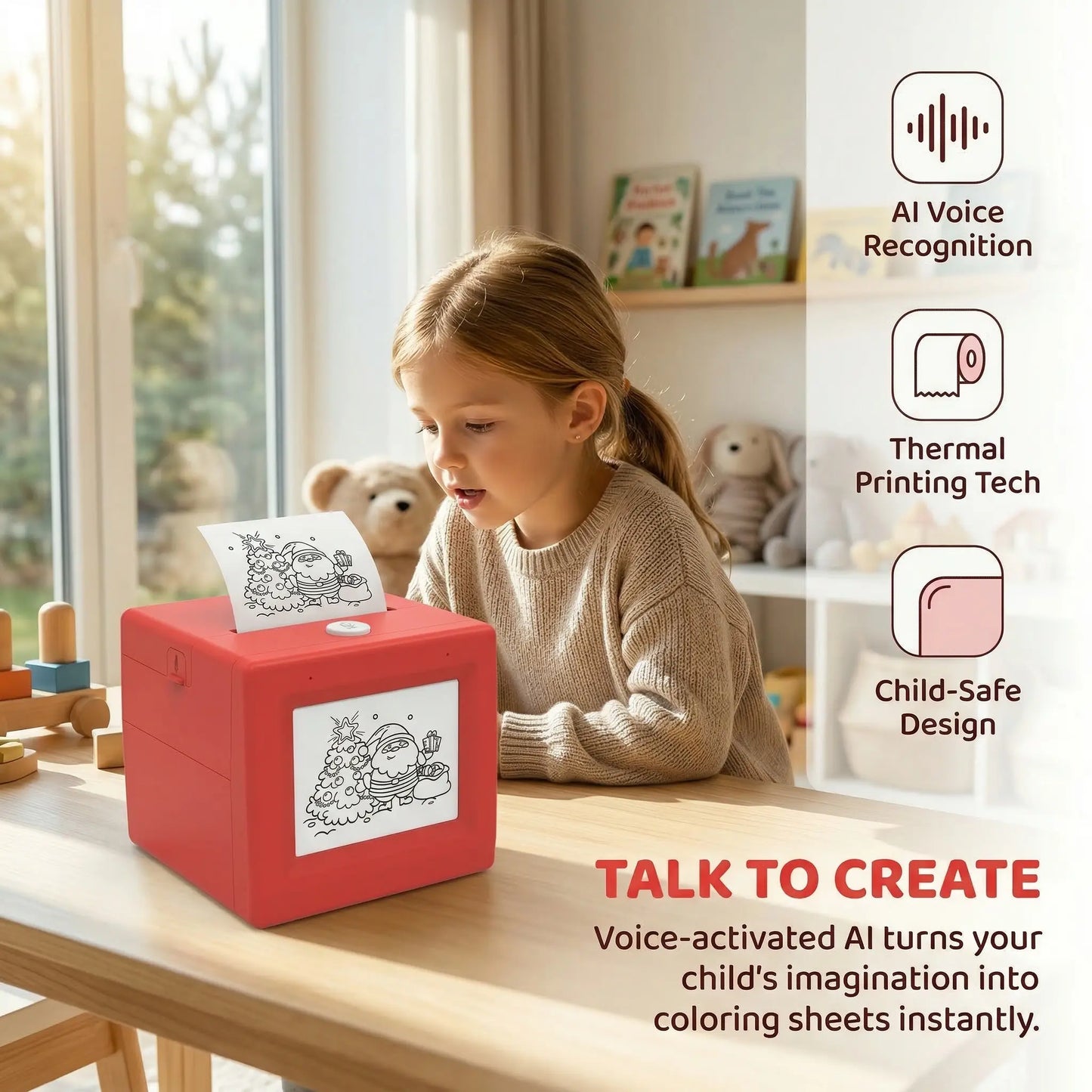 Transform Your Child's Imagination with the AI Voice Mini Printer - The Ultimate Wireless Portable Smart Gadget for Creative Learning and Fun!